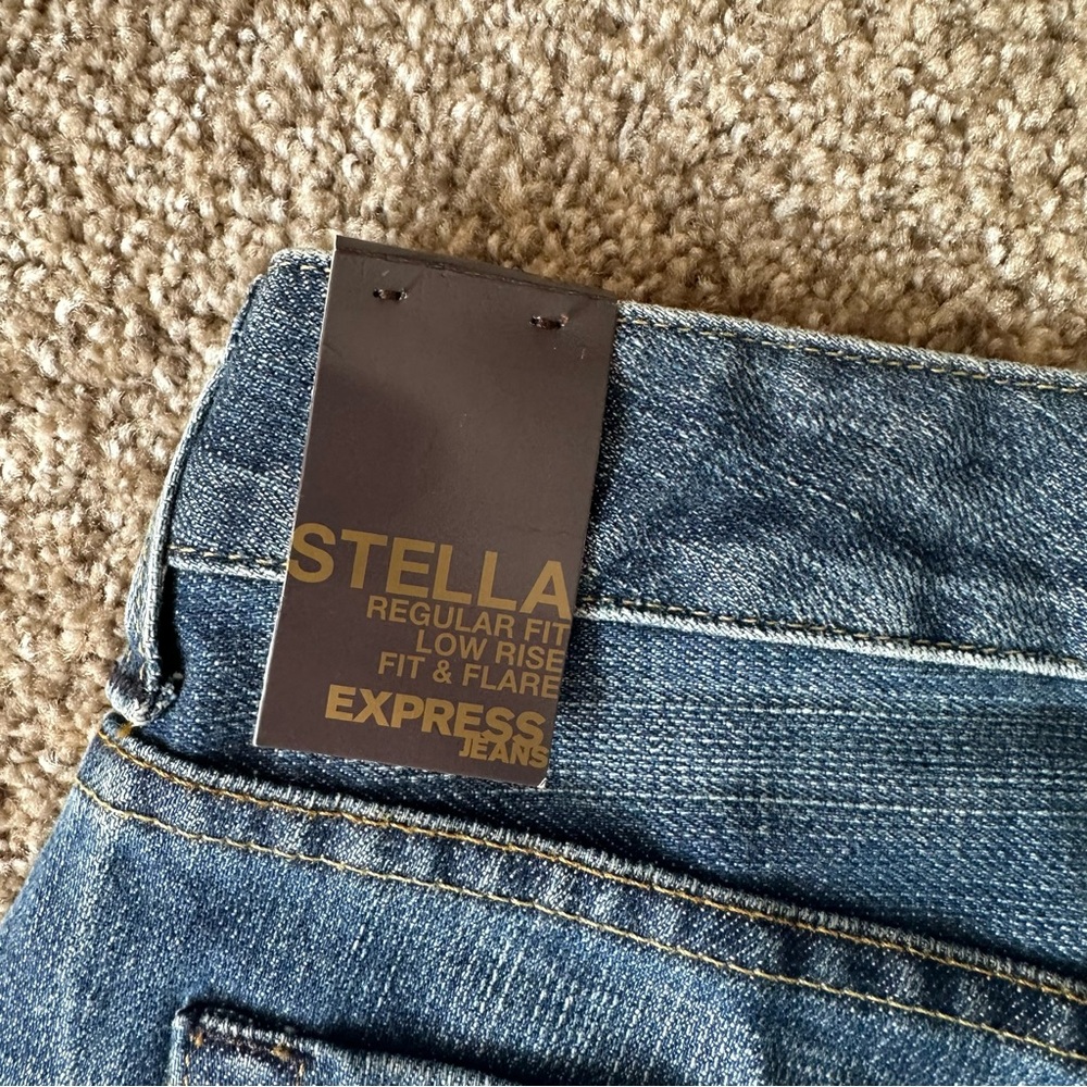 Express Blue Flare & Wide Leg Jeans - Picture 8 of 9